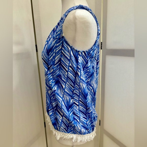 Lilly Pulitzer Kipper Tank Blouse. Lapis Blue . Size Extra Small - Picture 5 of 10